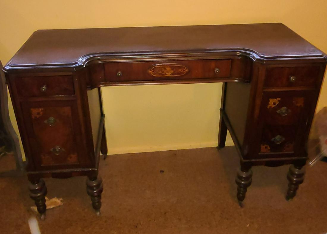 Antique Joerns Bros Furniture Wheeled Desk 39x42x18: Antique Joerns Bros Furniture Wheeled Desk 39x42x18