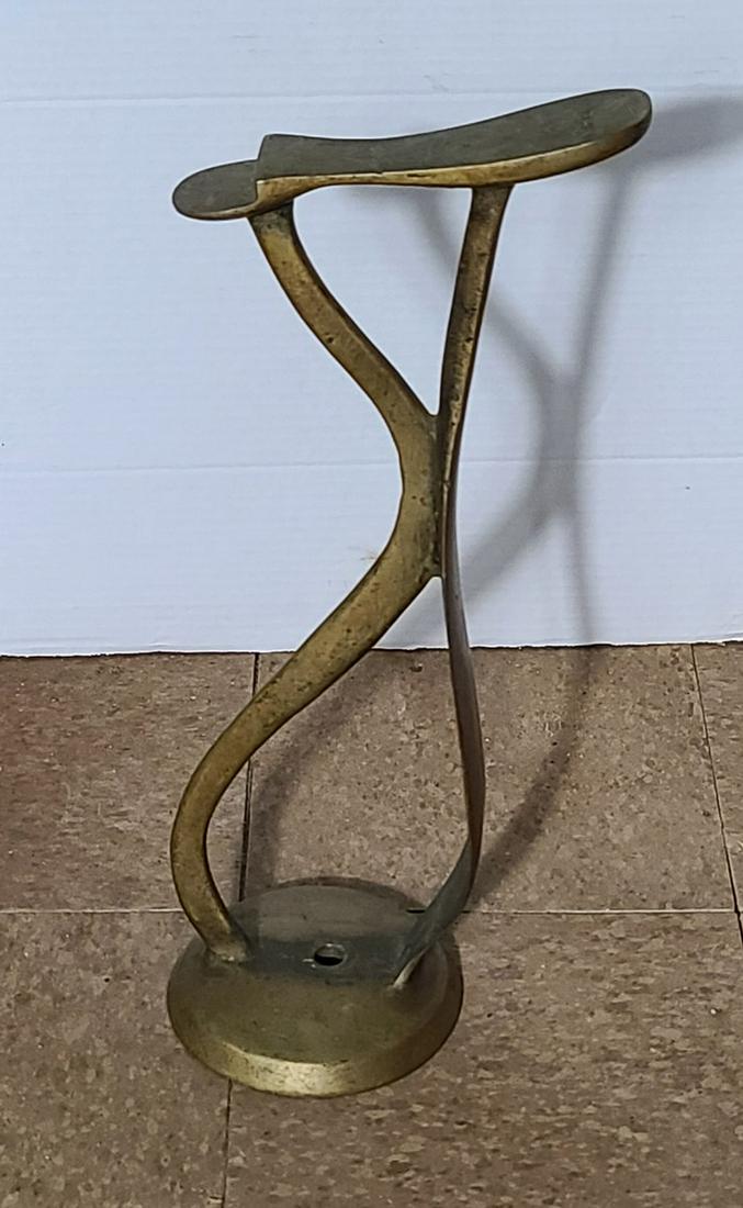 Vintage Brass Shoe Shine Stand 16" tall (1 of 1)