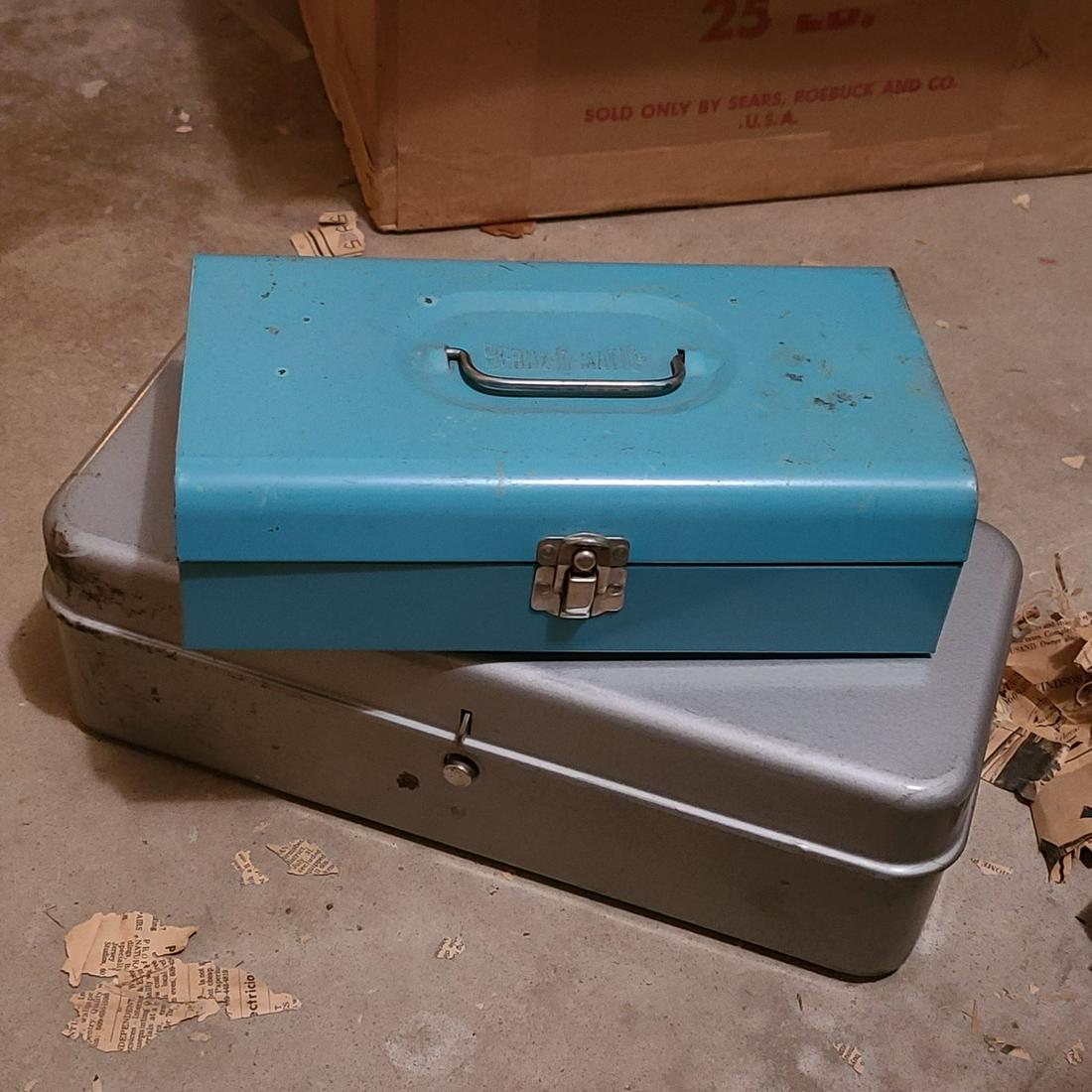 Vintage Metal Tool or Fishing Boxes (1 of 1)