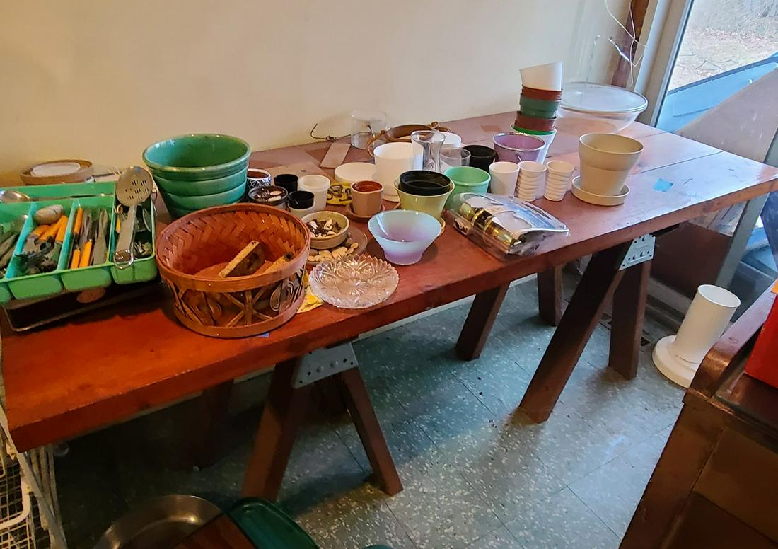 Vintage Wood Dining Table 30x71x30" (1 of 1)