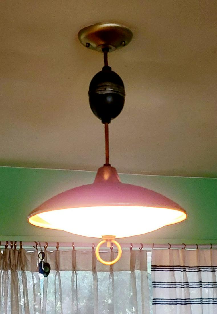 Vintage Brass Dome Light Fixture (1 of 1)