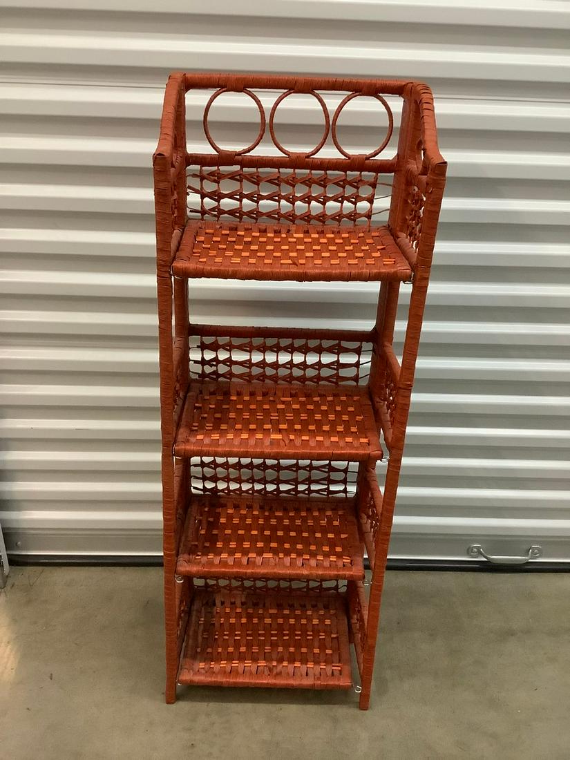 Foldable wicker shelf 44.5" tall (1 of 1)