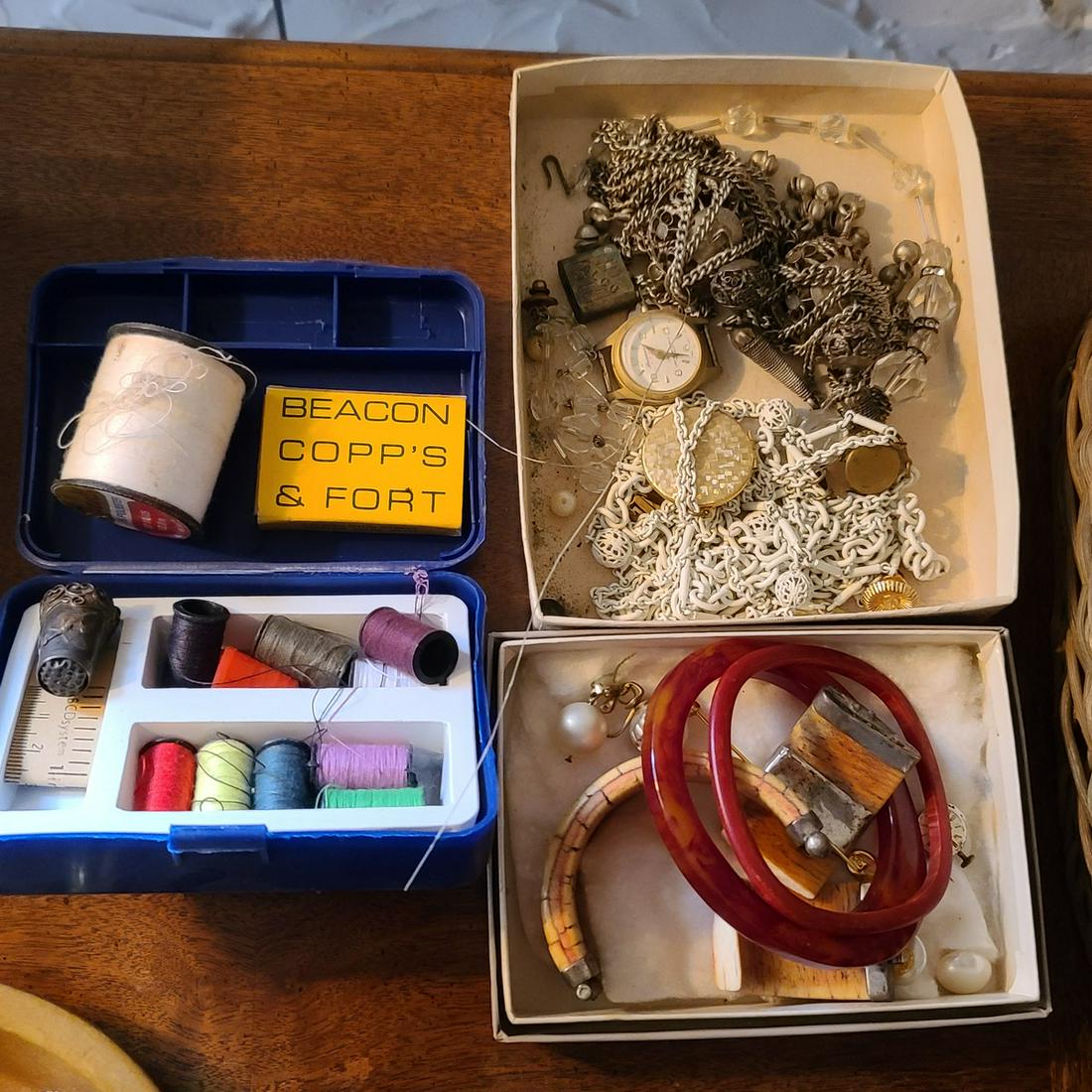 sewing kit and more vintage jewelry possible bakelite: sewing kit and more vintage jewelry possible bakelite
