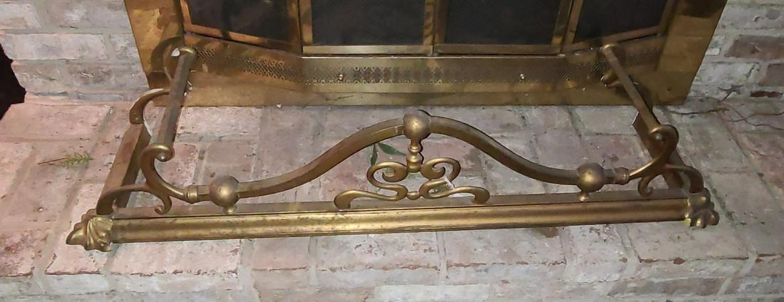 Brass Fireplace Guard 43x12": Brass Fireplace Guard 43x12"