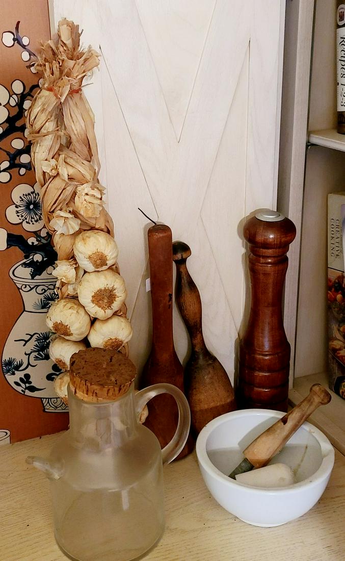 Primitive Wood Kitchen items mortar and more (1 of 1)