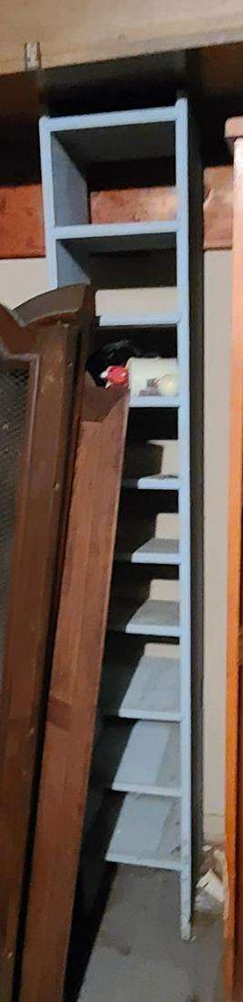 Blue Wooden Shelf 76" tall (1 of 1)