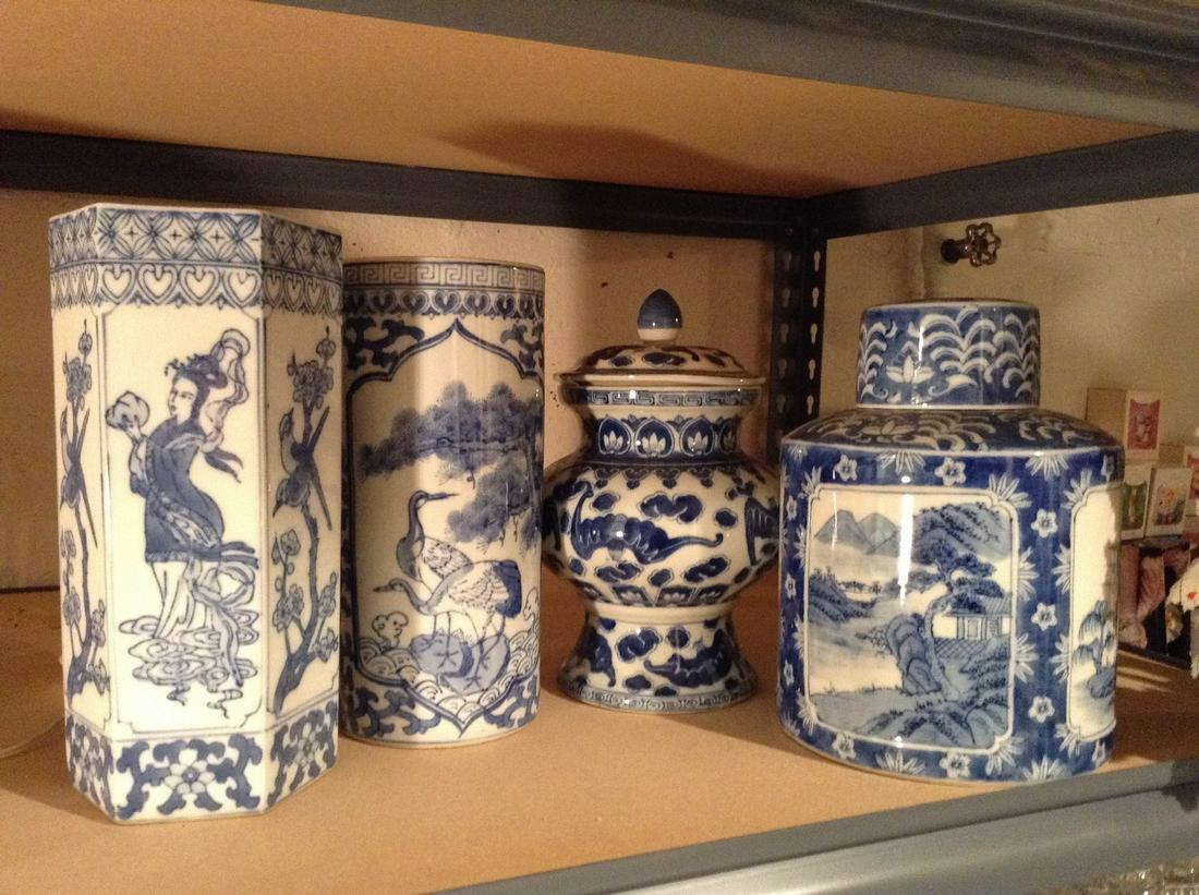 Lot of Undergalzesd Porcelain Vases: Lot of Undergalzesd Porcelain Vases