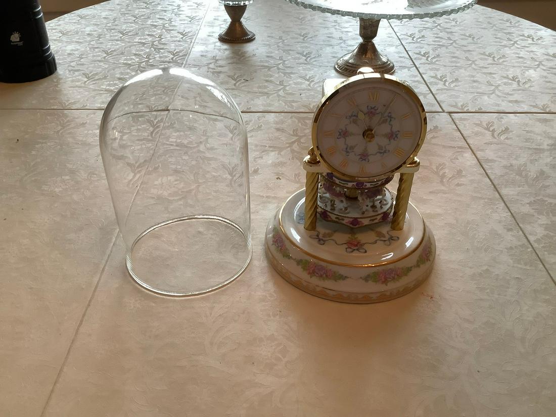 Made in germany porcelain carousel clock 7 inches tall (1 of 1)