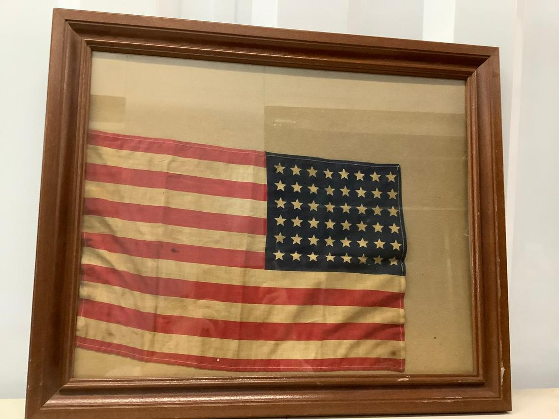 Miniature framed 48 star American Flag 23x19 (1 of 1)