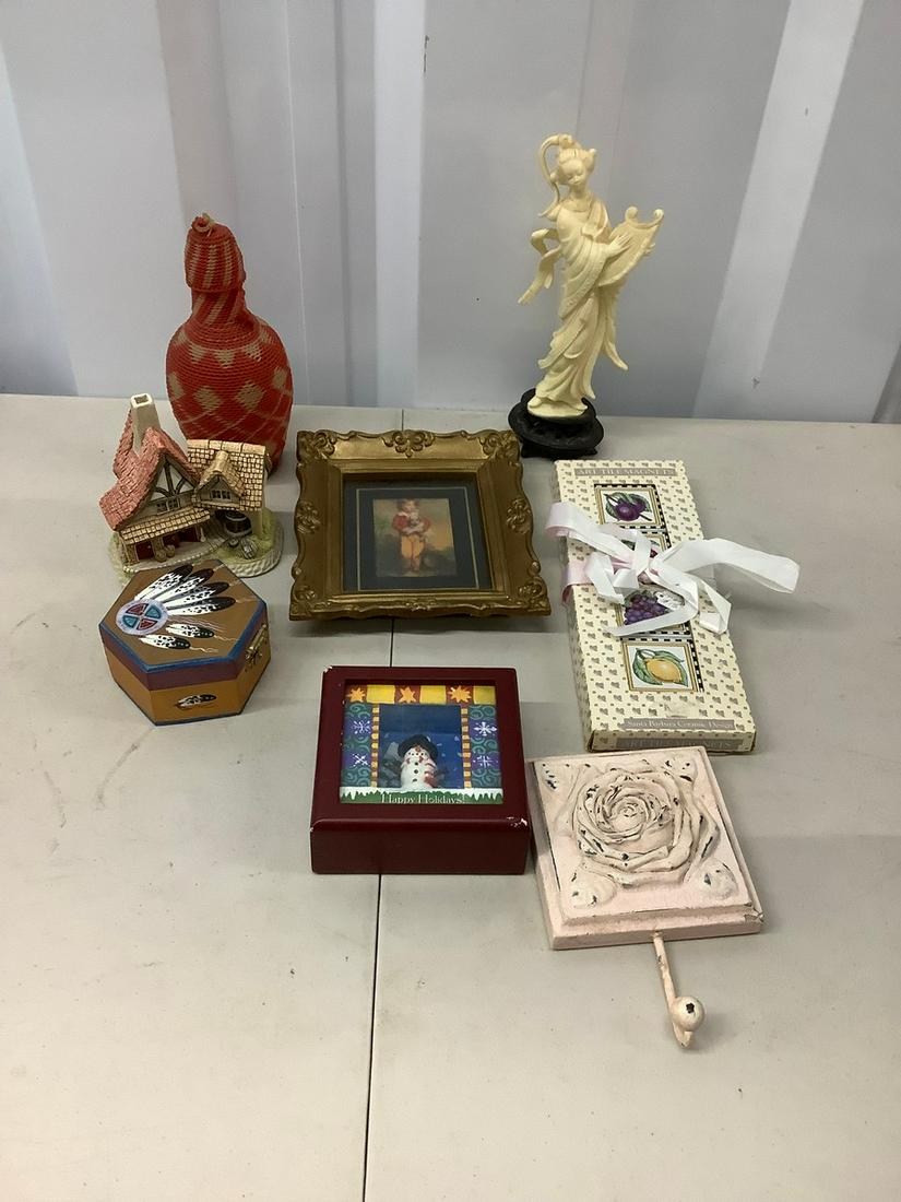 Picture frame, snowman shadow box, trinket box and more (1 of 1)