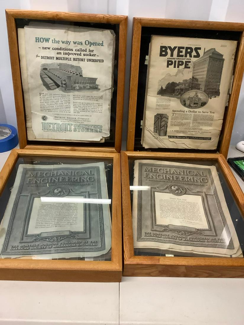Vintage newspaper clippings framed 12x15 (1 of 1)