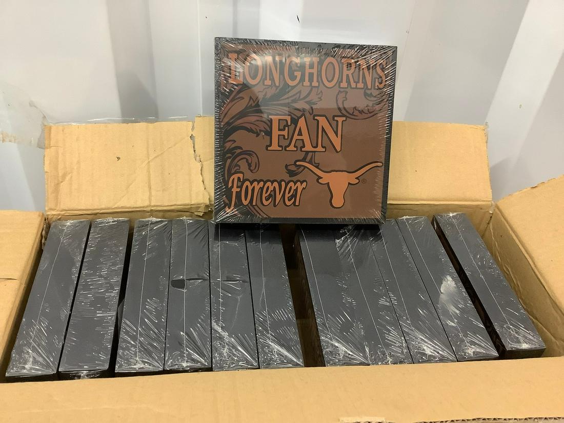 lot of texas longhorn wooden wall hangings (1 of 1)