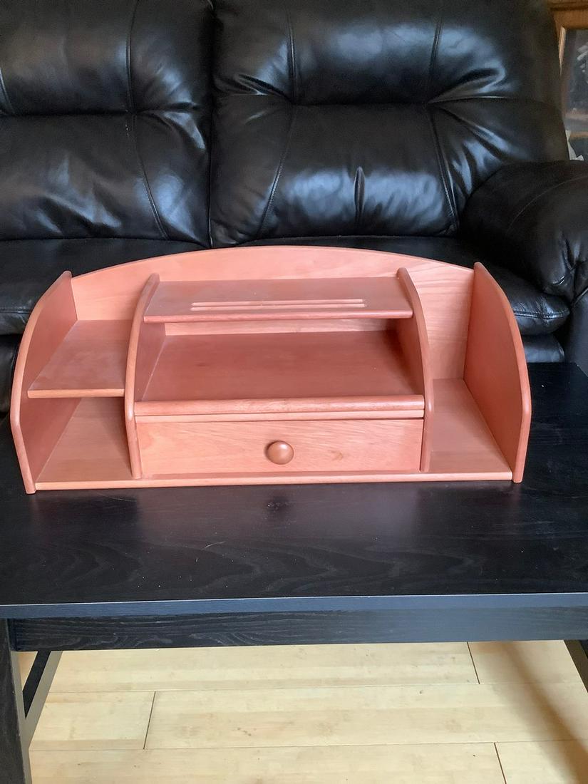 Wooden Desk top organizer 8x22" (1 of 1)