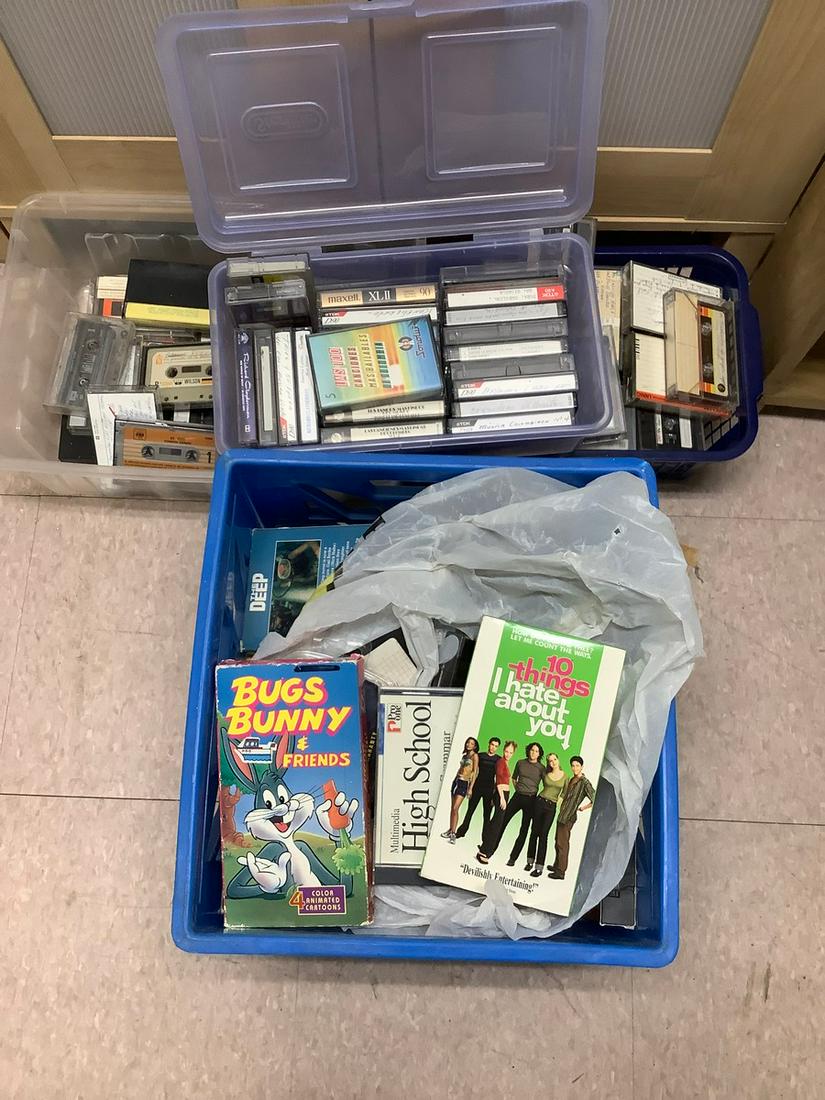 Lot of VHS Tapes, Cassette Tapes and More (1 of 1)