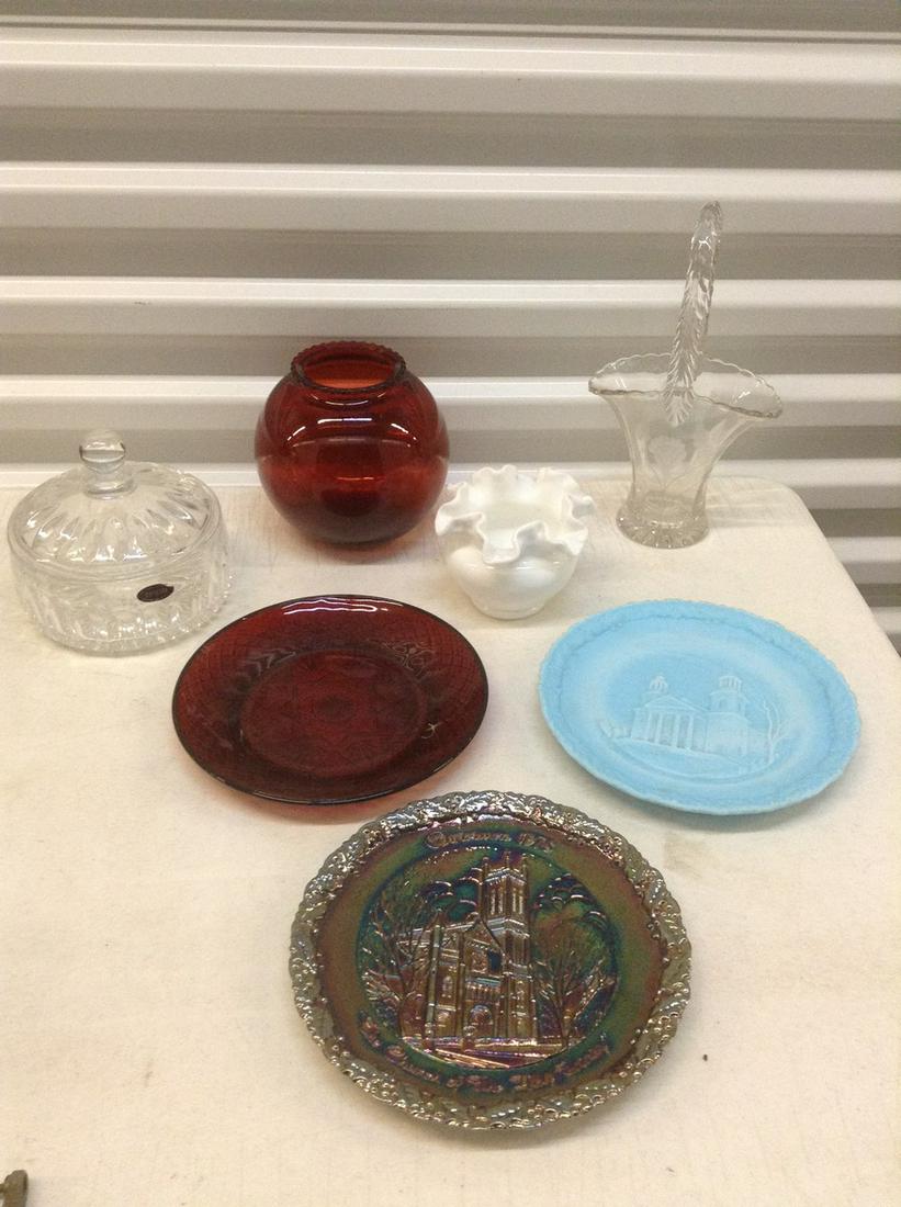 Signed Fenton Plates, Lead Crystal Lidded Dish and more (1 of 1)