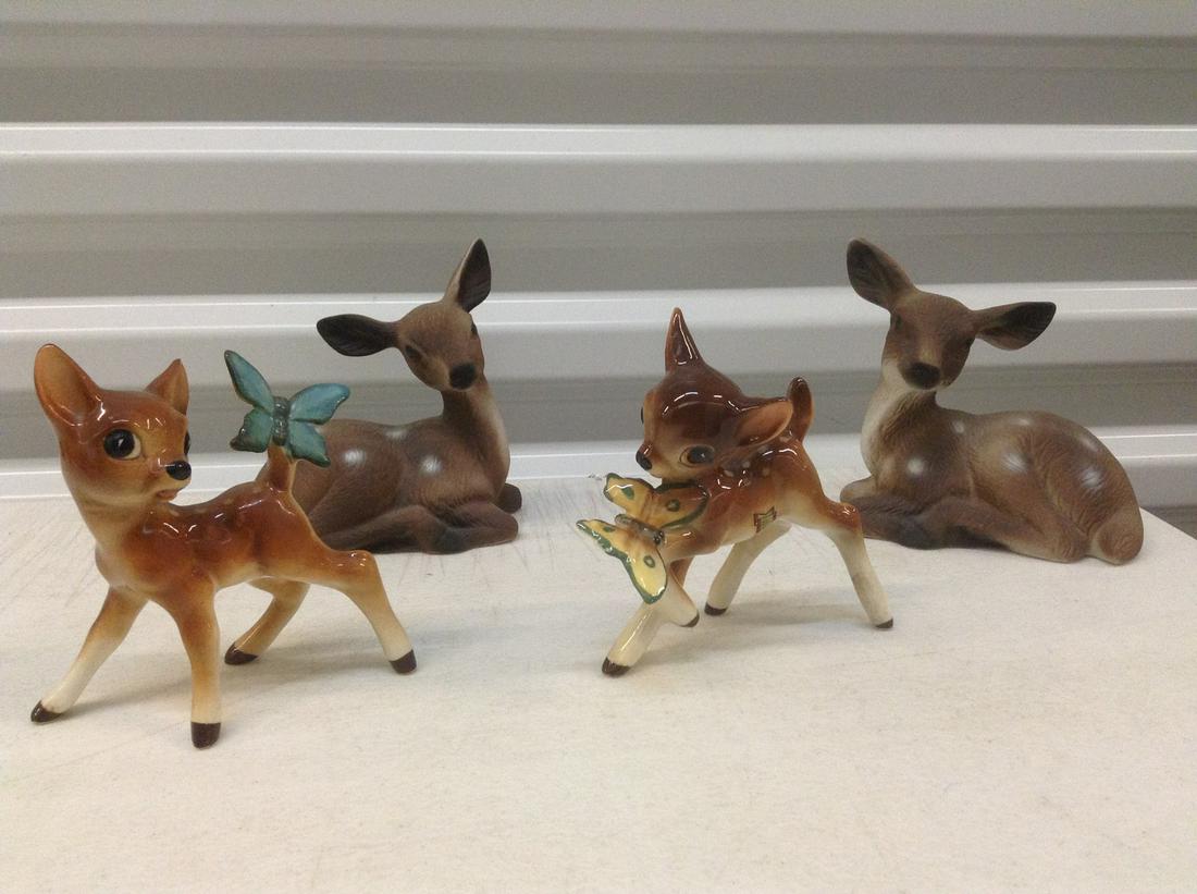Lot of Vintage deer statues (1 of 1)