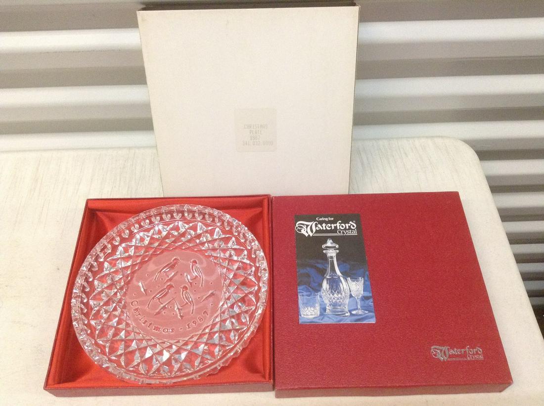 Waterford 1987 Crystal Plate in Box (1 of 1)