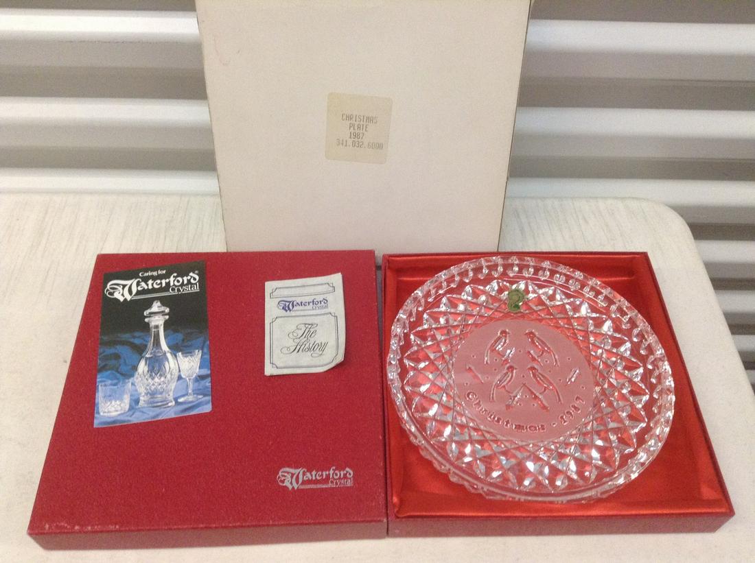 Waterford 1987 Crystal Plate in Box (1 of 1)