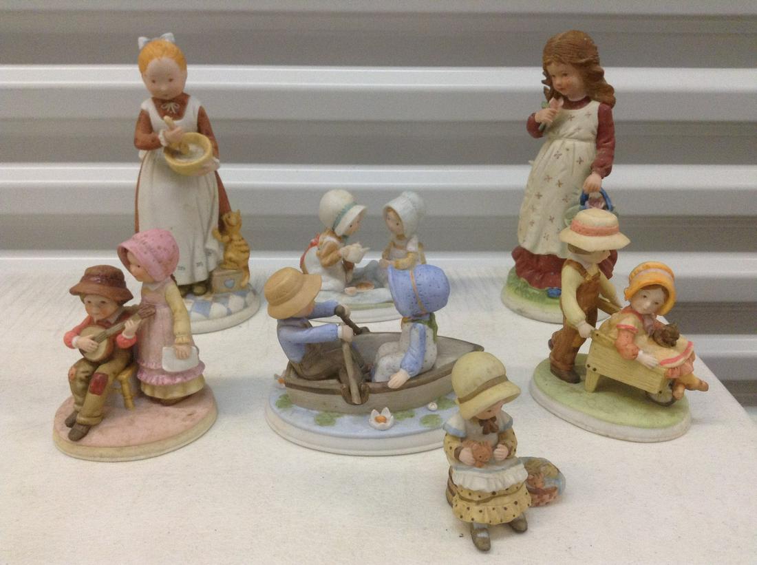 Holly Hobbie and other statues Tallest 8" tall (1 of 1)