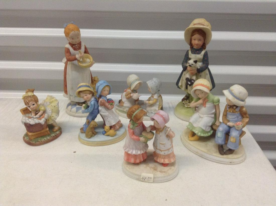 Holly Hobbie and other statues Tallest 8" tall (1 of 1)