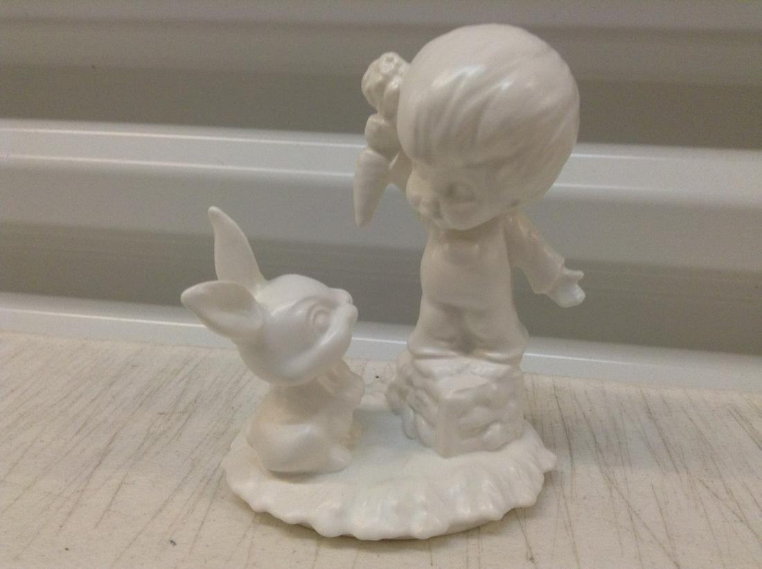 Goebel W Germany Bunny and Boy Figure4.5" tall (1 of 1)
