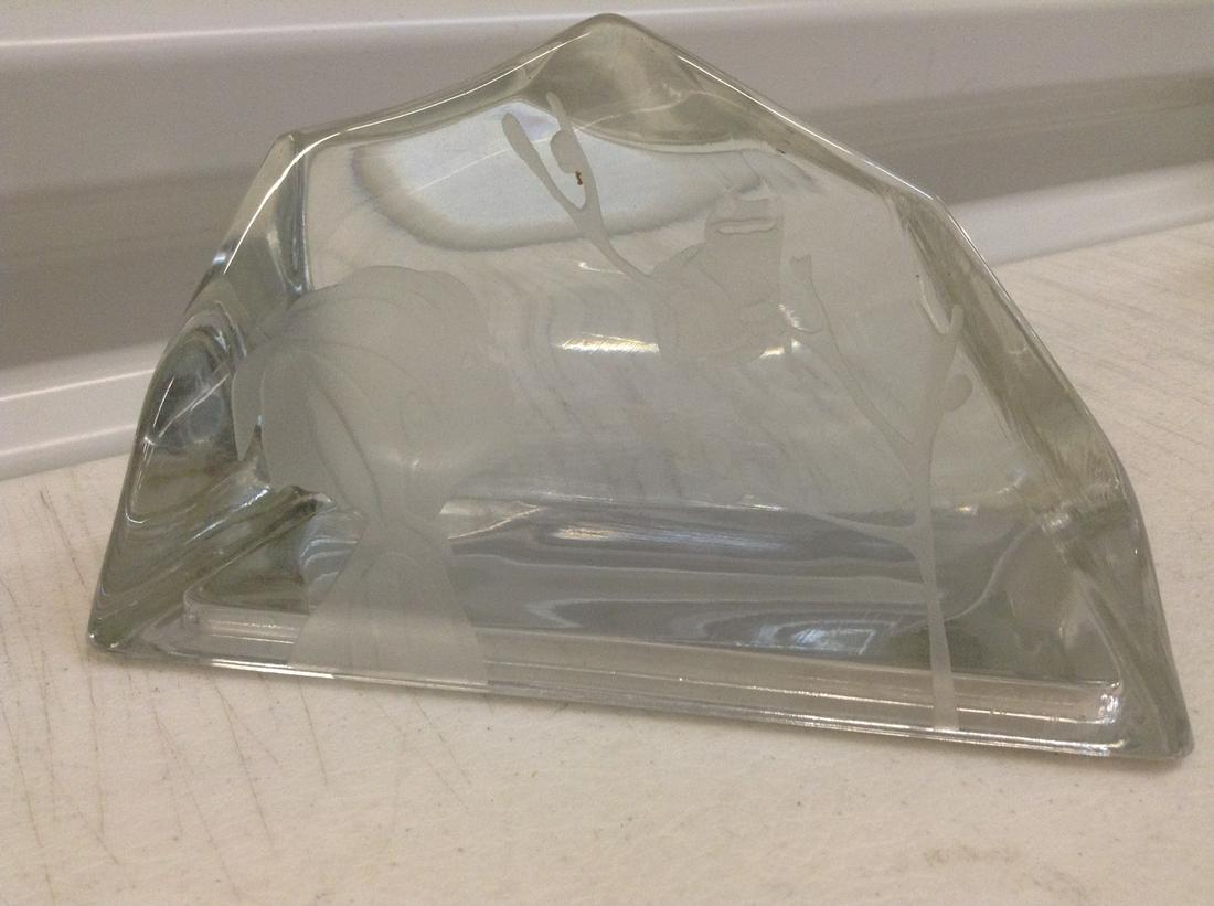 Signed Glass Etching  6.5" (1 of 1)