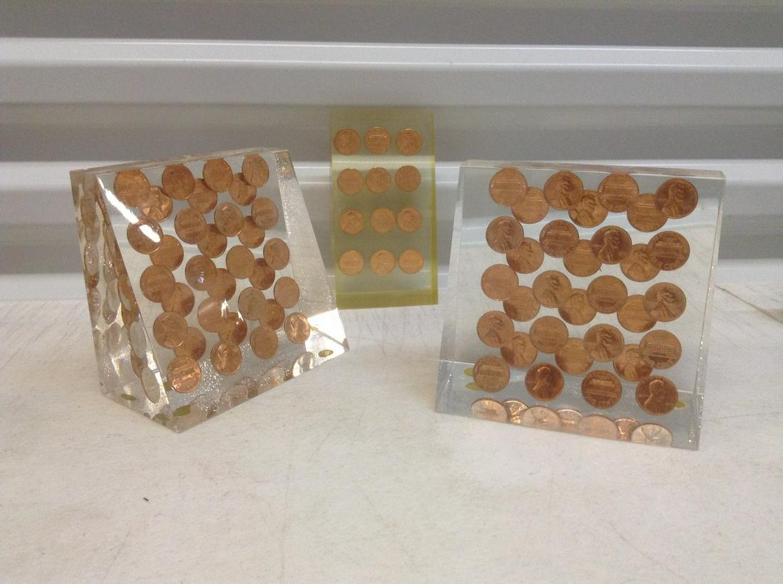 Real Penny Bookends 4.75": Real Penny Bookends 4.75"