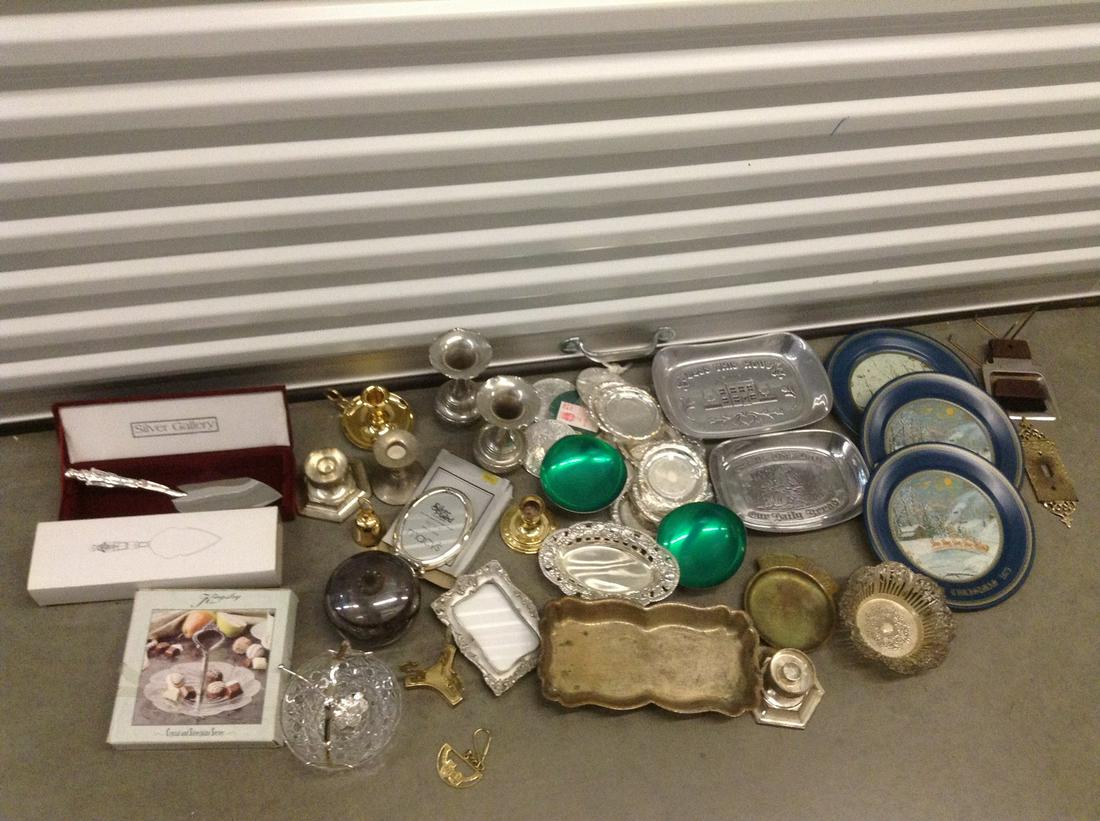 Large lot of Silverplate and other vintage metal (1 of 1)