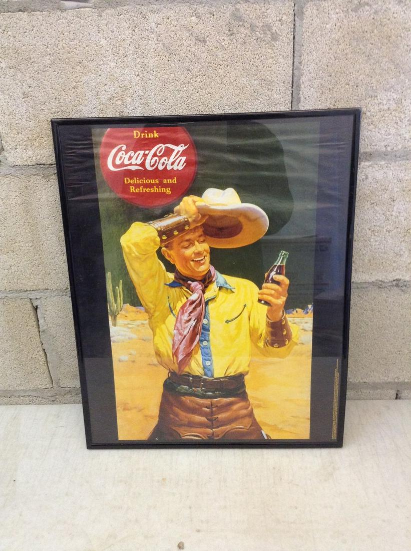 Vintage framed Coca Cola ad 16x20 (1 of 1)