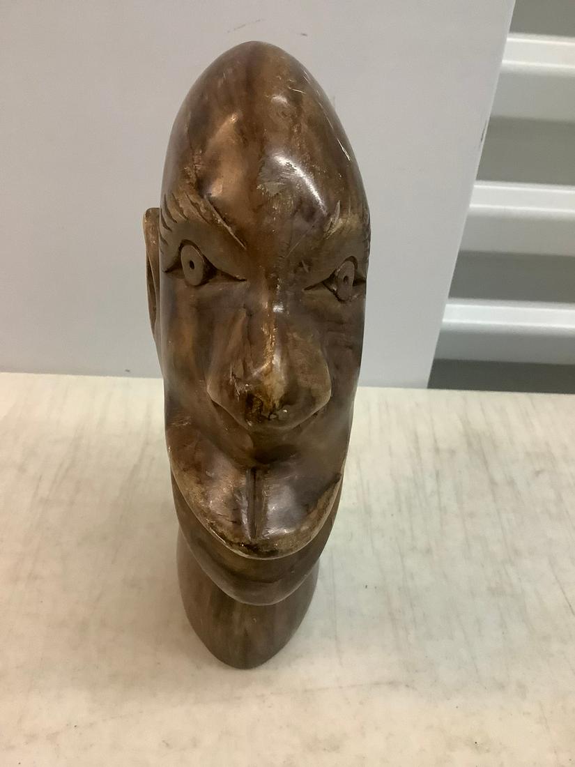 Marble African Face Statue 9 in. (1 of 1)