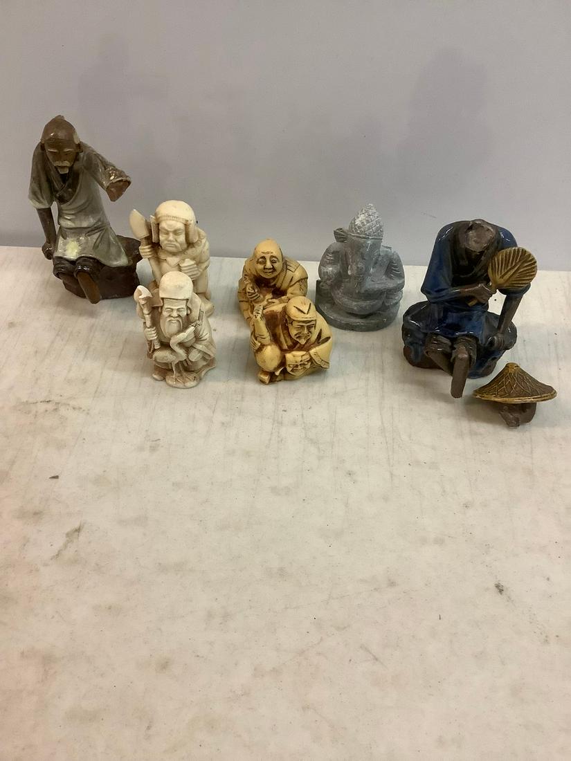 Lot of Oriental Figurines (Two are Broken) (1 of 1)