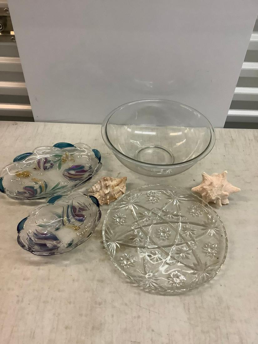 Large Pyrex Bowl, colored glassware and more: Large Pyrex Bowl, colored glassware and more