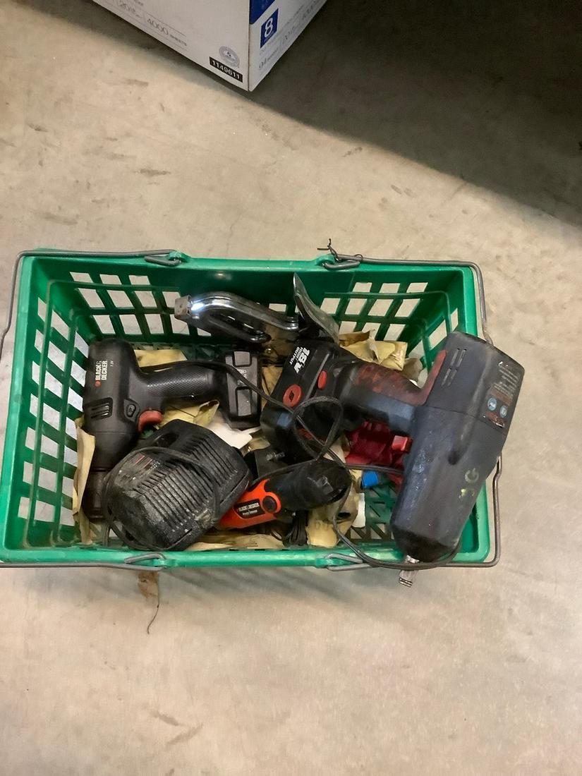 Basket Full of Drills, Staple Gun and More: Basket Full of Drills, Staple Gun and More
