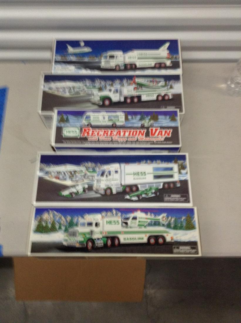 Lot of 5 hess trucks 1995,1998,1999,2002, and 2003 (1 of 1)