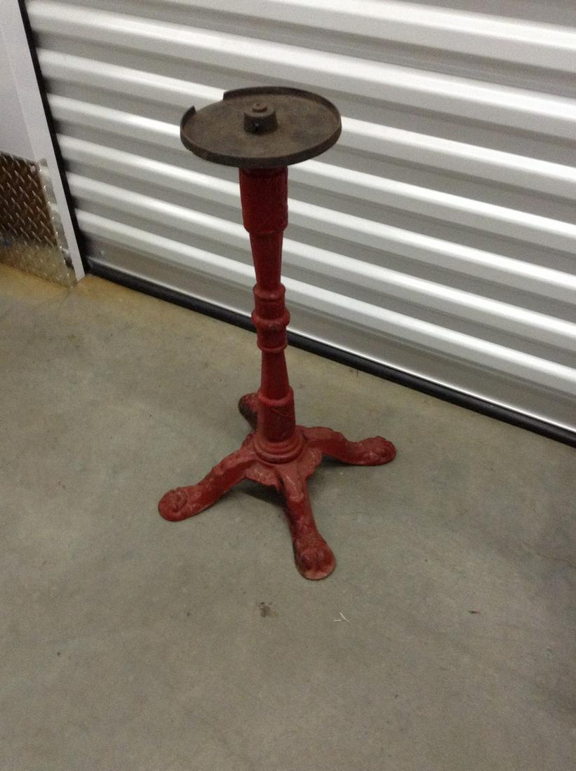 antique cast iron pedestal base 24 inches tall (1 of 1)