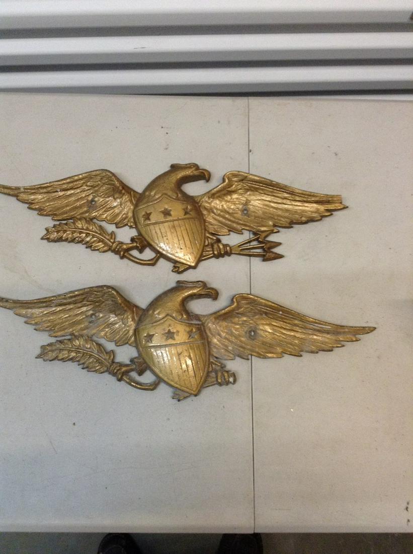 Vintage metal eagle wall hangings 20 inches across (1 of 1)