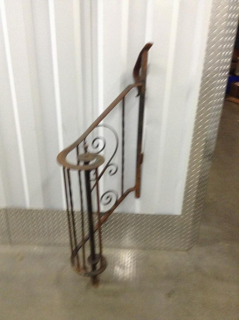 Wrought iron stair railing 55 inches long: Wrought iron stair railing 55 inches long