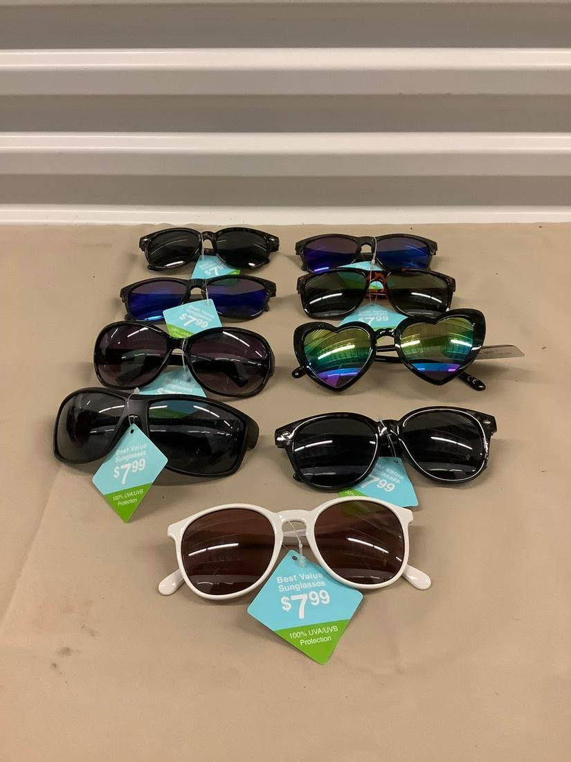 Assorted Lot of 9 Sunglasses: Assorted Lot of 9 Sunglasses