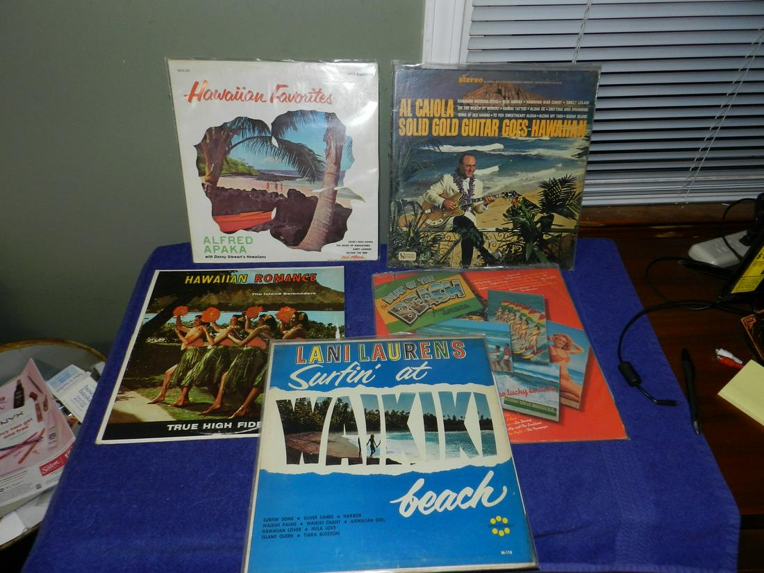 5 Vintage Hawaiian Record Albums (1 of 1)