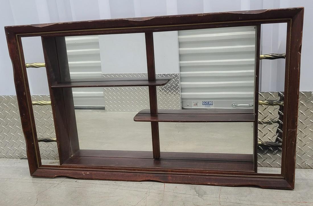 Midcentury Mirrored Shadowbox 25x38x5" (1 of 2)