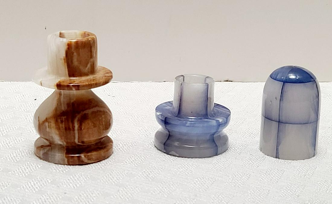 Solid Stone Candleholders 3" tall (1 of 1)
