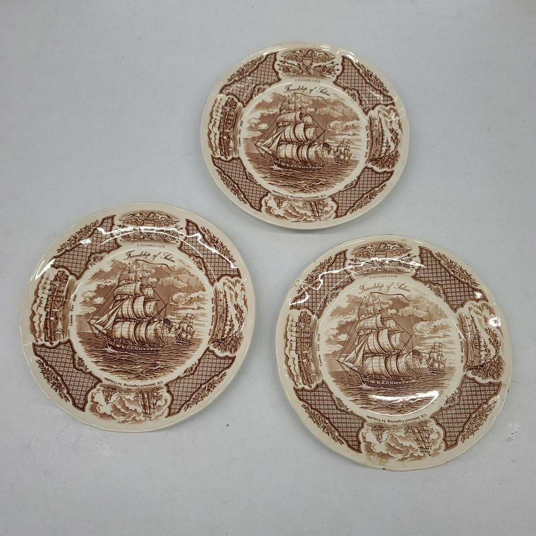 Fairwinds The Friendship of Salem Plates England: Fairwinds The Friendship of Salem Plates England