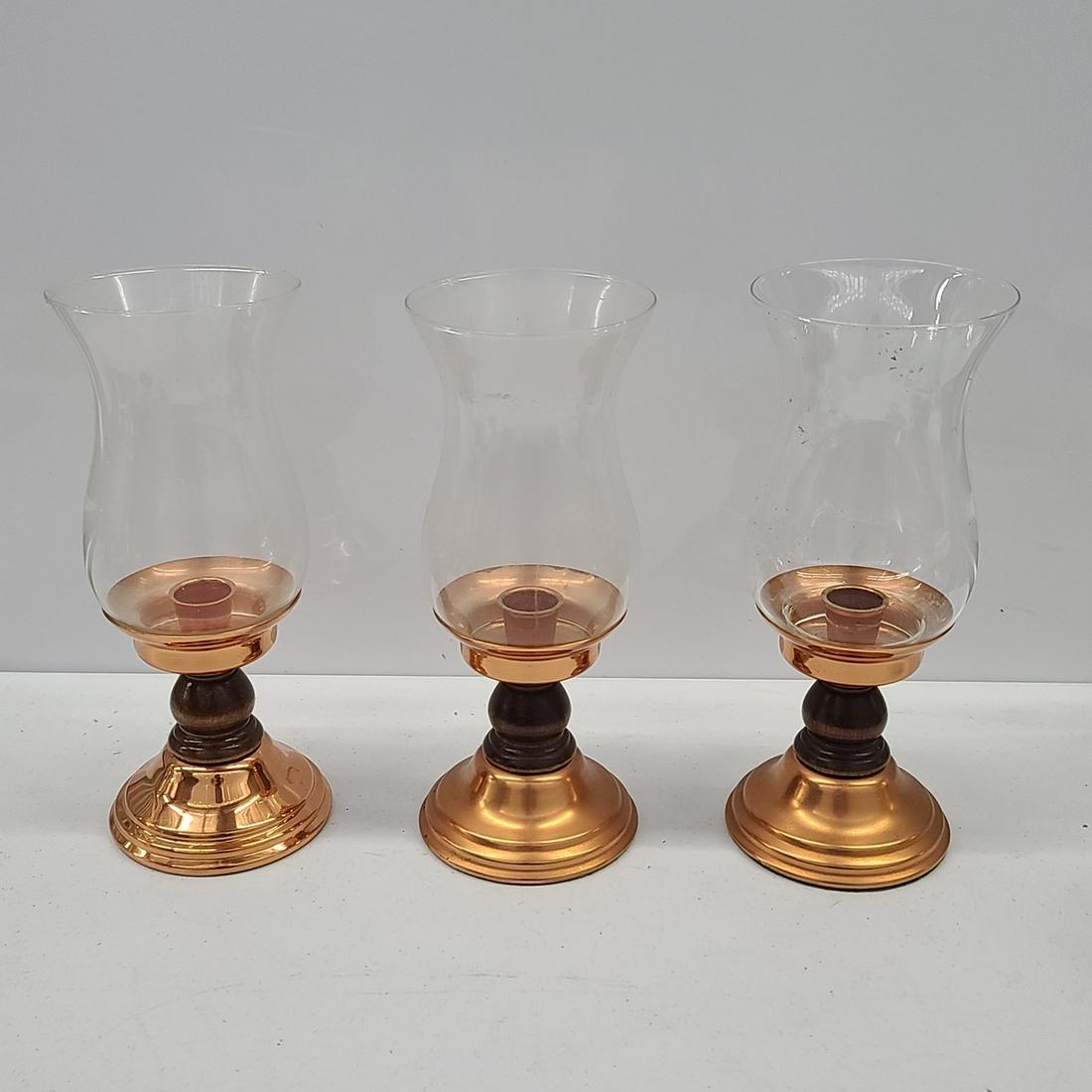 Vintage Coppercraft Guild Hurricane Candle Holders 10" (1 of 2)