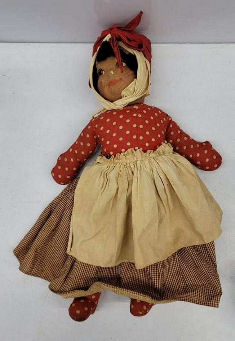 Vintage black america fabric doll needs sewing 16in (1 of 1)