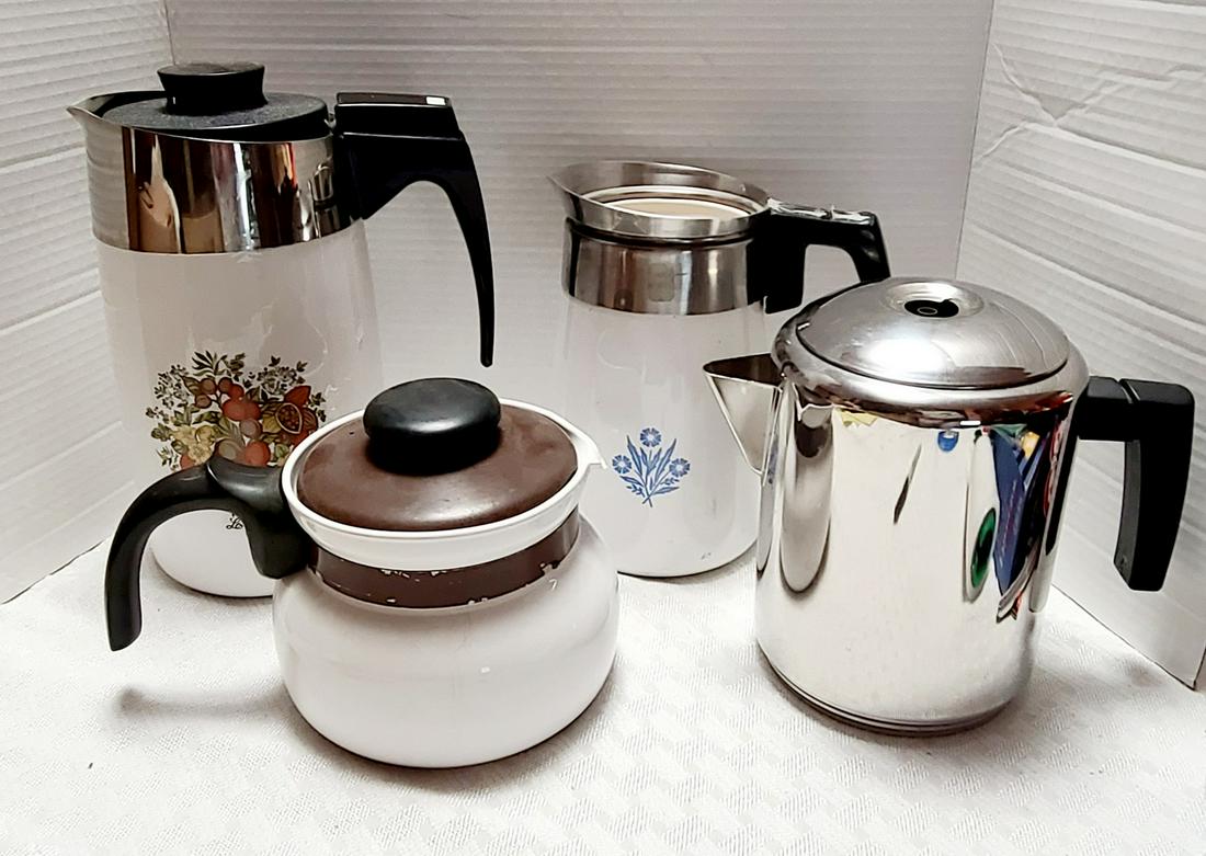 Vintage Coffee Pots incl Corningware (1 of 1)