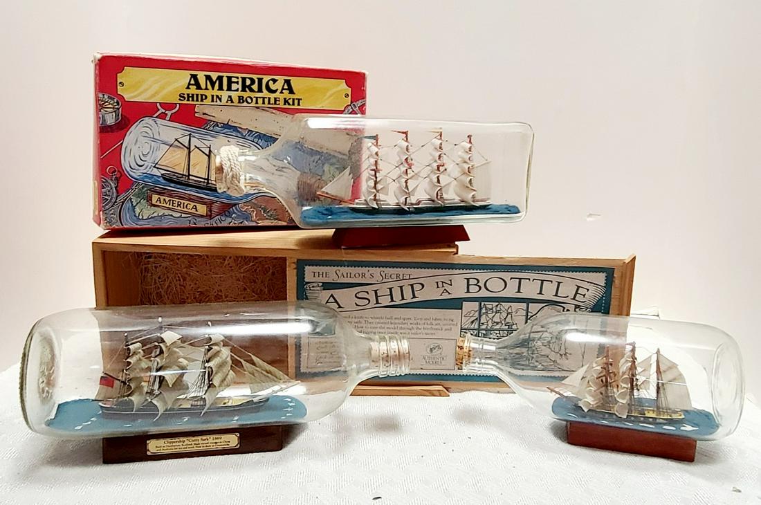Ship in a Bottle Collection incl Unused Make Your Own: Ship in a Bottle Collection incl Unused Make Your Own Kit