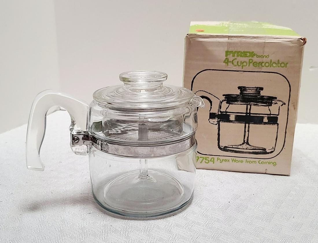 NOS Pyrex 4 Cup Glass Percolator (1 of 1)
