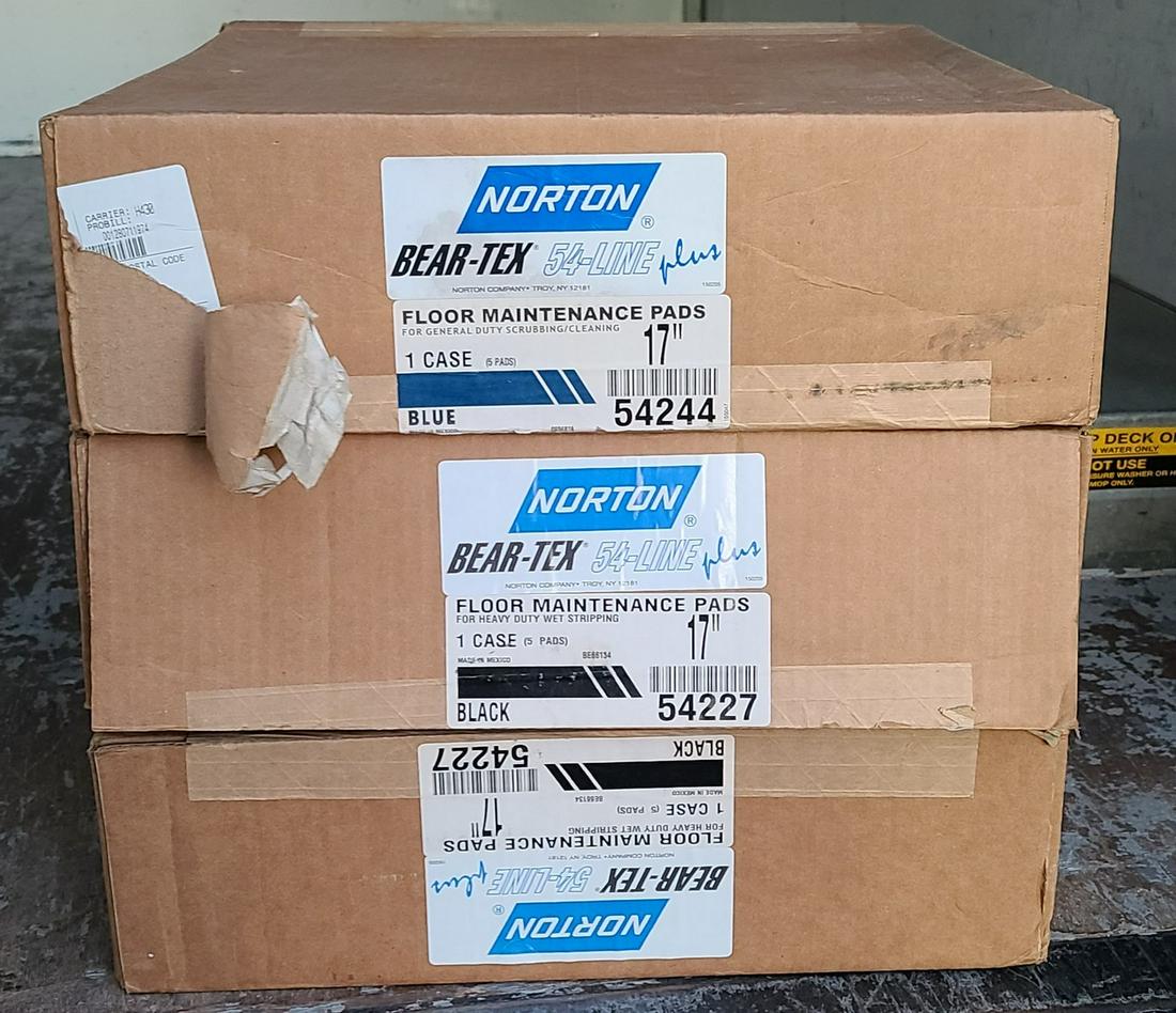 3 Boxes Norton floor maint pads 17" (1 of 1)