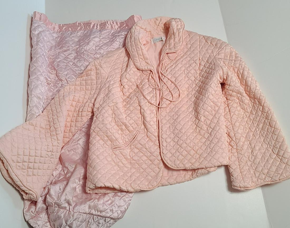 Vintage Barbizon Bed Jacket S and Quilted Bag (1 of 2)