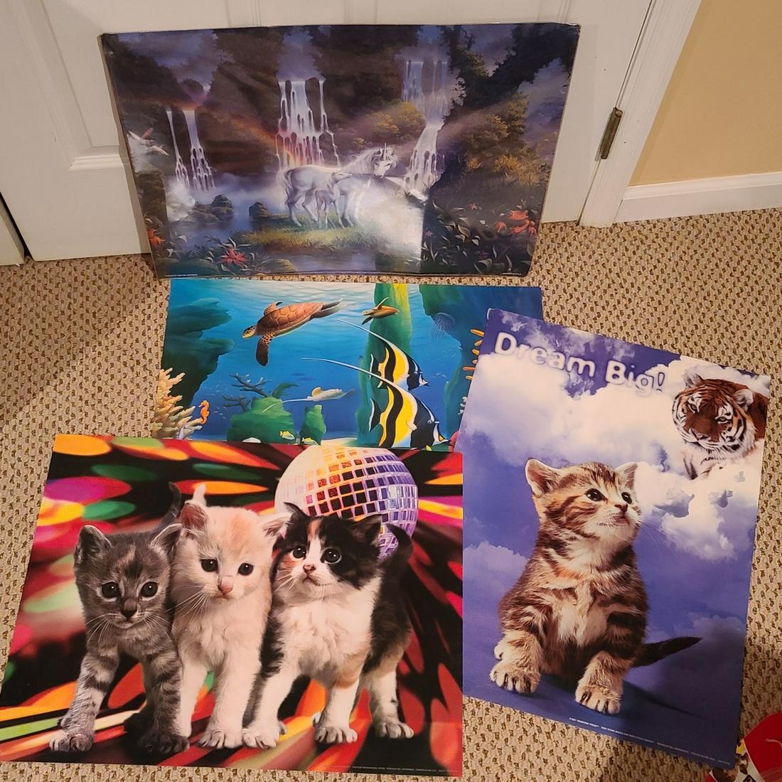 Vintage 90s Posters incl Unicorns 18x24" (1 of 1)